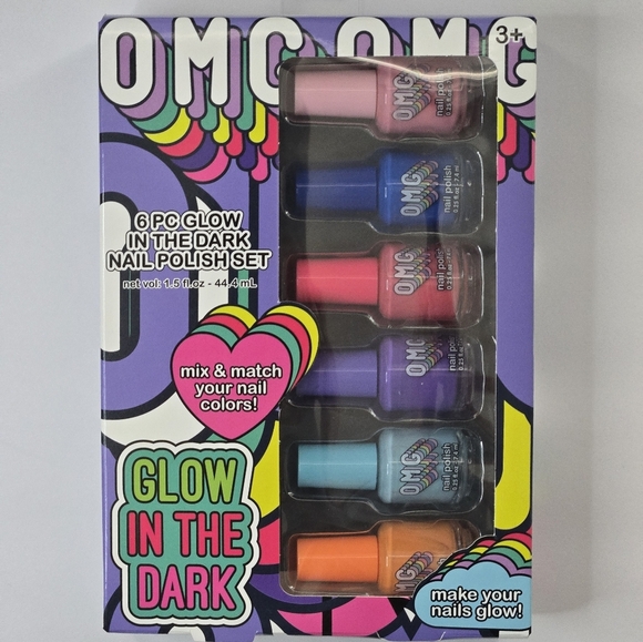*LIVE SHOW DEAL* Glow in the Dark Nail Polish Set - Multicolor - Picture 1 of 2
